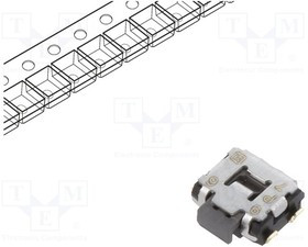 EVQP7B01P, Микропереключатель TACT, SPST, Пол: 2, 0,05A/12ВDC, SMT, 2,2Н