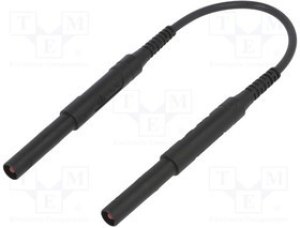 HSPL856825-SW, Измерительный провод, 6кВDC, 6кВAC, 16А, Дл: 0,25м, черный HSPL856825-SW, Измерительный провод, 6кВDC, 6кВAC, 16А, Дл: 0,25м, черный