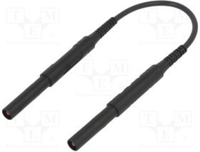 HSPL856825-SW, Измерительный провод, 6кВDC, 6кВAC, 16А, Дл: 0,25м, черный