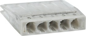 plc-smk-2273-245, Клемма строительно-монтажная СМК 2273-245 PROxima с пастой 5 отверстий 0.5-2.5мм.кв. (100шт)
