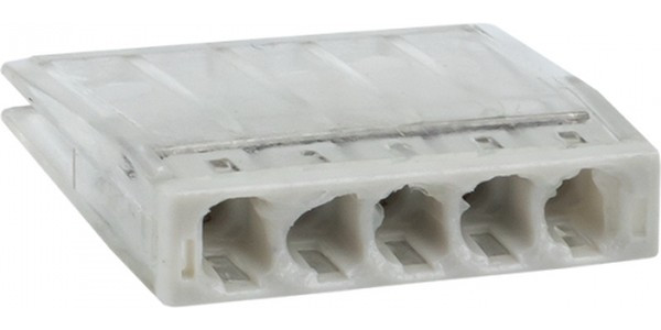 plc-smk-2273-245, Клемма строительно-монтажная СМК 2273-245 PROxima с пастой 5 отверстий 0.5-2.5мм.кв. (100шт)