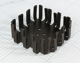 Радиатор охлаждения 82x 82x 30, B04, Al, черный, 106