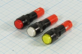 Включатель кнопочный без фиксации (SPST), OFF-(ON) с зелёной подсветкой, 220В/1А, IL2Взел; №9434 G ПКн\250\ 1,0\(SPST)\d12\ чер\ILзелСд2В\\5