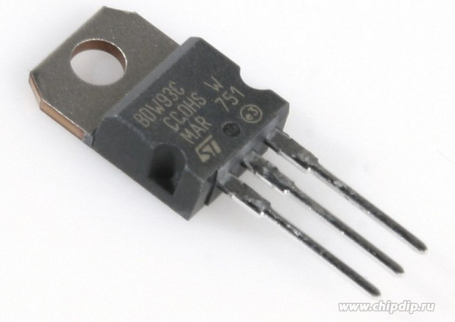 BDW93C, Дарлингтон NPN 100В 12А 80Вт [TO-220]