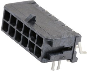 43045-1206, Pin Header, Power, 3 мм, 2 ряд(-ов), 12 контакт(-ов), Surface Mount Right Angle