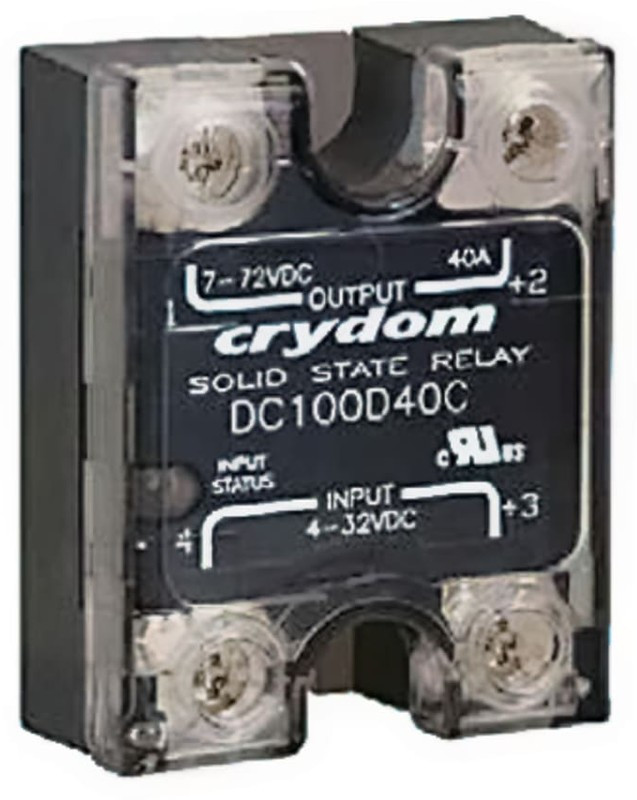 DC100D40, Реле: полупроводниковое, Uупр: 4-32ВDC, 40А, 1-100ВDC, Серия: DC100 DC100D40, Реле: полупроводниковое, Uупр: 4-32ВDC, 40А, 1-100ВDC, Серия: DC100