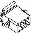 174937-1, Automotive Connectors 070 MLC 8P W/FLANGE CAP HSG