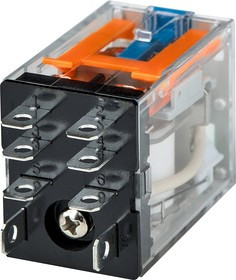 Releon Миниатюрное силовое реле; 1 перекидной контакт 16А (~ 24В AC) блокируемая кнопка проверки + светодиод RP531802405