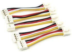 Grove - Universal 4 Pin Buckled 5cm Cable (5 PCs Pack), Набор проводов соединительных (F-F) 5 штук