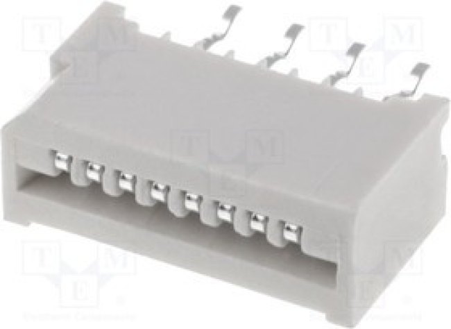 DS1020-01-08BT1, Разъем: FFC (FPC), прямой, PIN: 8, NON-ZIF, THT, луженые, 20мОм, 500В DS1020-01-08BT1, Разъем: FFC (FPC), прямой, PIN: 8, NON-ZIF, THT, луженые, 20мОм, 500В