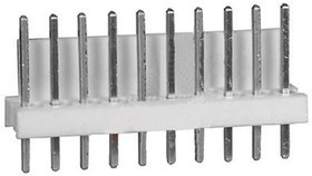 1-640454-0, MTA-100 Series Straight Through Hole Pin Header, 10 Contact(s), 2.54mm Pitch, 1 Row(s), Unshrouded