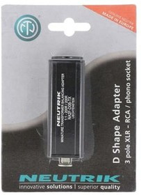 NA2F-D0B-TX, XLR Connectors 3P F XLR - RCA F 1:1 ADAP DI IMPEDANCE B