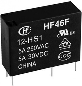HF46F/12-H1, Реле электромеханическое, субминиатюрное, SPST-NO