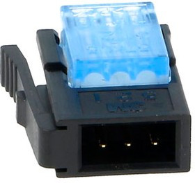 37103-A165-00E, IDC вилка на кабель 3 контакта шаг 2мм синяя 37103-A165-00E, IDC вилка на кабель 3 контакта шаг 2мм синяя