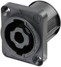 NL4MDXX-V, Loudspeaker Connectors Rcpt 4P PCBV countersunk screw holes for front or rear mounting (RLS4MDZ-V)