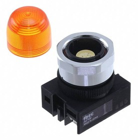 APW299D-A-120V, Industrial Panel Mount Indicators / Switch Indicators 22mm Pilot Light Amber