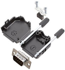 6355-0054-01, DE-9 Plug D-Sub Connector Kit, Steel