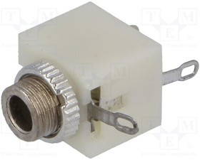 JC-204, Гнездо, Jack 3,5мм, "мама", mono, на панель, пайка