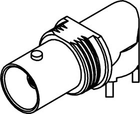 73171-3350, BNC 3 GHZ Series, jack PCB Mount BNC Connector, 75, Through Hole Termination, Right Angle Body