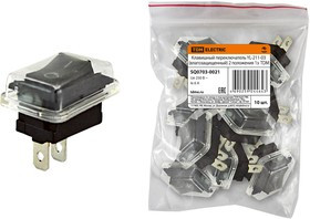 Клавишный переключатель YL-211-03 черный (влагозащищенный) 2 положения 1з TDM Клавишный переключатель YL-211-03 черный (влагозащищенный) 2 положения 1з TDM