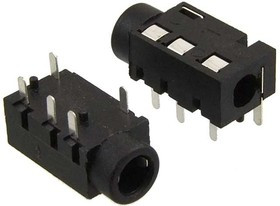 TJ-320 3.5mm PCB Jack, Разъём аудио TJ-320 3.5 мм PCB Jack, чёрный
