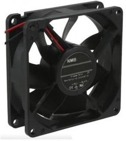 08025SA-12N-AA-D0, DC Fans Tubeaxial Fan, 80x80x25mm, 12VDC, 41.3CFM, Rib Mount, Ball Bearing, Lead Wires