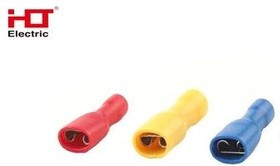 084-13-065, Разъем плоский полностью изолированный Рппи-М 5.5-250 желтый (мама) (уп./100 шт) HLT