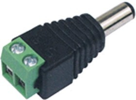 TP-001A, Разъем питания, штекер, 2.50 х 5.50мм, с клеммной колодкой