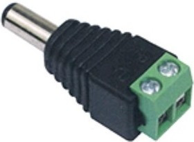 TP-001A, Разъем питания, штекер, 2.50 х 5.50мм, с клеммной колодкой