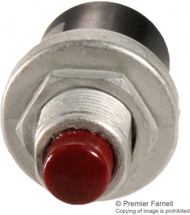 10-100, Pushbutton Switches SPST NO Red Button Positive feel