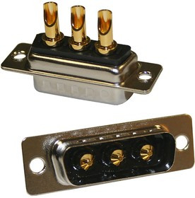 680S7W2103L401, 680S 7 Way Panel Mount D-sub Connector Plug, 2.77mm Pitch