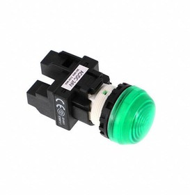 M22N-BG-TGA-GC, Industrial Panel Mount Indicators / Switch Indicators Spherical Green 24 VAC/DC