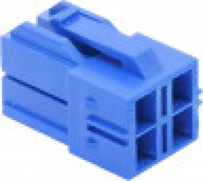 151049-2401, Headers &amp; Wire Housings CP6.5 RECP HSG DR 4CKT POLZ POSLCK BLU