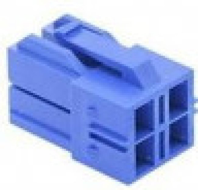 151049-2401, Headers &amp; Wire Housings CP6.5 RECP HSG DR 4CKT POLZ POSLCK BLU