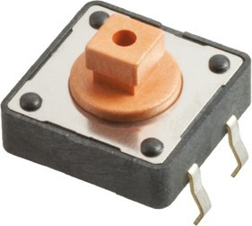 430456073736, Pink Button Tactile Switch, SPST 50 mA @ 12 V dc 3.8mm Through Hole