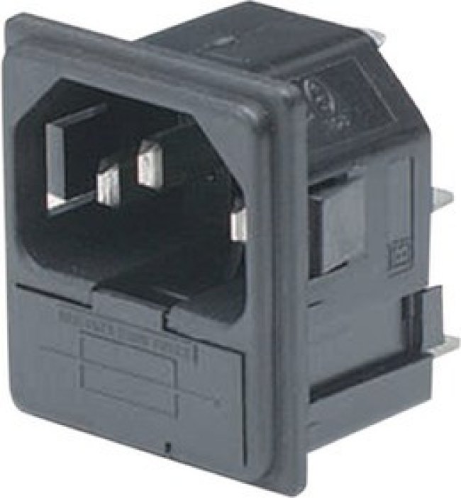 PF0011/20/48, AC Power Entry Modules Snap Fit IEC Fused Inlet