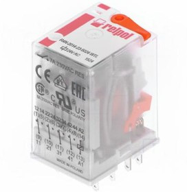 R4N-2014-23-5024-WTL, 14-PIN INDUSTRIAL RELAY, 7A, 4PCO, 24VAC
