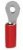 51863-3, TERMINAL, RING, #6 STUD, CRIMP, RED, 20AWG