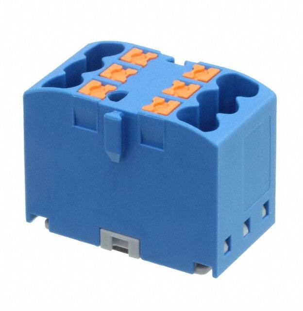 3273396, DIN Rail Terminal Blocks PTFIX 6X2,5-G BU 2.5mm2 ADHESIVE MNT