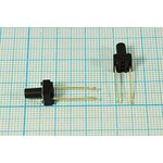 Переключатель тактовый 6,2x 6,2x 9,5, h 6,0, NO, черный, 2LW13