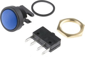 49-59126, 49-59 Series Push Button Switch, Momentary, Panel Mount, 16mm Cutout, SPDT, Clear LED, 250V ac, IP67