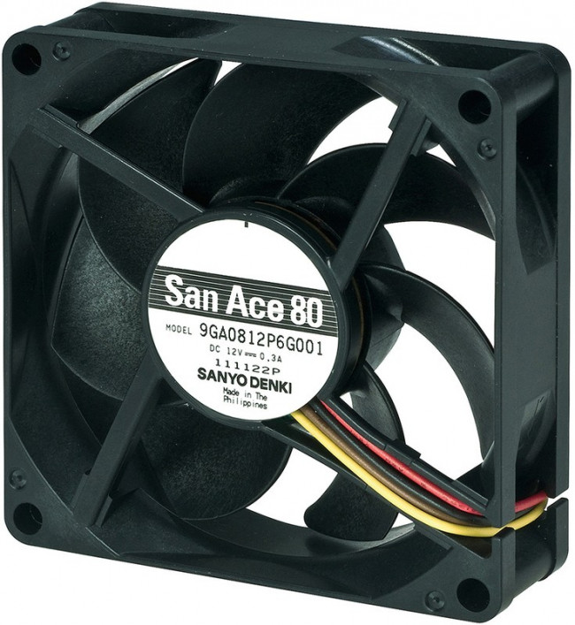 9GA0812P6G001, Вентилятор 12VDC 80x20мм 60.78 фут³/мин подшипник качения 9GA0812P6G001, Вентилятор 12VDC 80x20мм 60.78 фут³/мин подшипник качения
