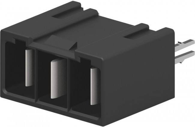 2204585-4, Heavy Duty Power Connectors 3P VERT HEADER SOLDER,STD