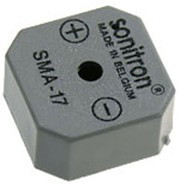 SMA-17 P10, (+1.5~24V/82dB), Пьезоизлучатель с генератором, 17 мм
