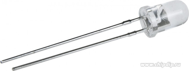 L-7113EC, Светодиод 5мм/красный/617нм/80- 200мкд/прозрачный/20°