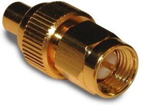 242126, RF Adapters - Between Series MCX JACK TO SMA PLUG ADAPTER
