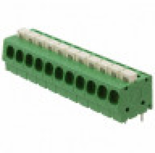 1-1986711-1, Fixed Terminal Blocks 5.0MM S/E SPRING 11P SCREWLESS TERM BLOCK