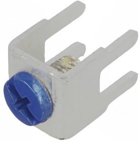 7772-5, Наконечник винтовой зажим, THT,зажим под винт, синий, 7,5x5мм