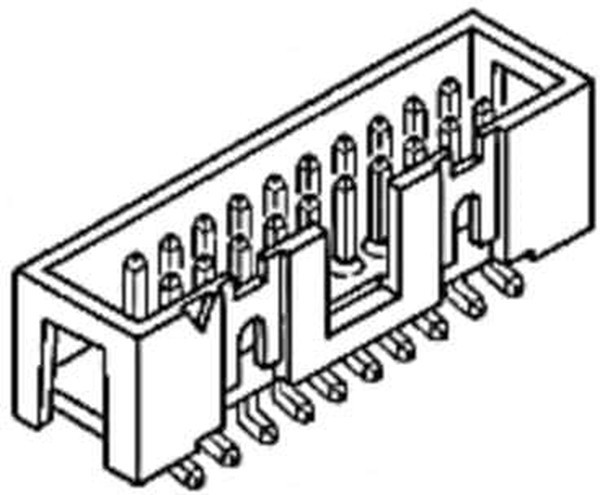 52601-S10-8LF, Conn Shrouded Header (4 Sides) HDR 10 POS 2.54mm Solder ST Top Entry SMD Quickie® Tray