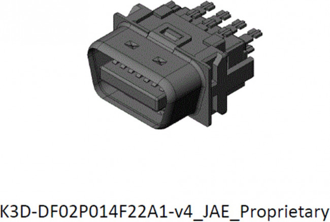 DF02P014F22A1, DF02 14 Way Cable Mount D-sub Connector Plug, 1.27mm Pitch